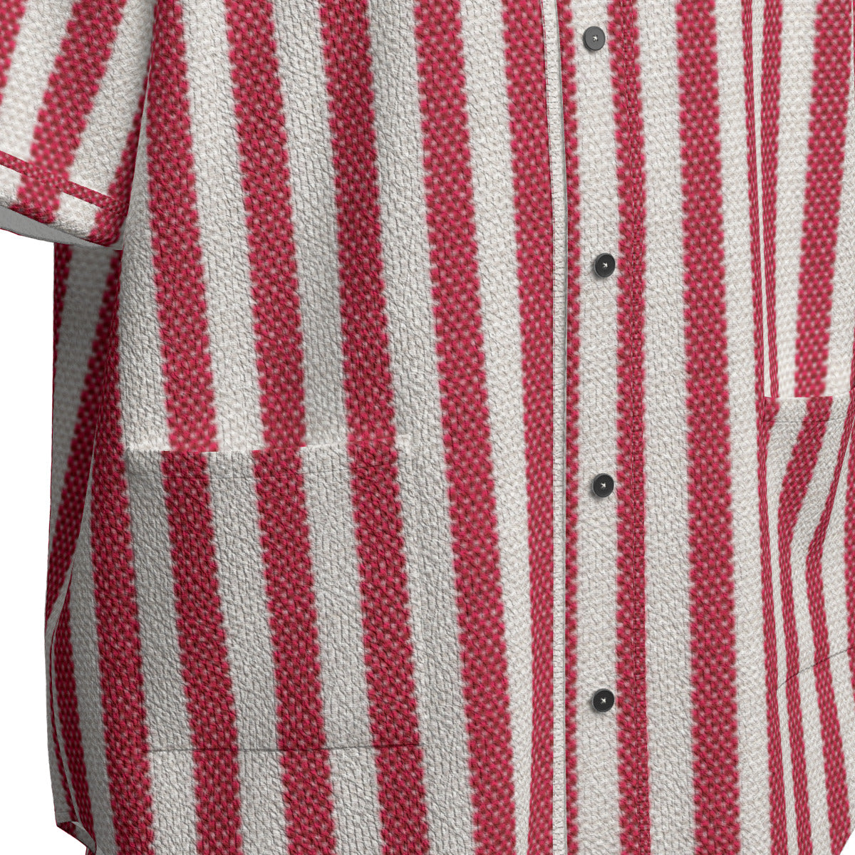 Custom Red White Classic Vertical Stripe Fashion Textured Baseball Jersey Limited