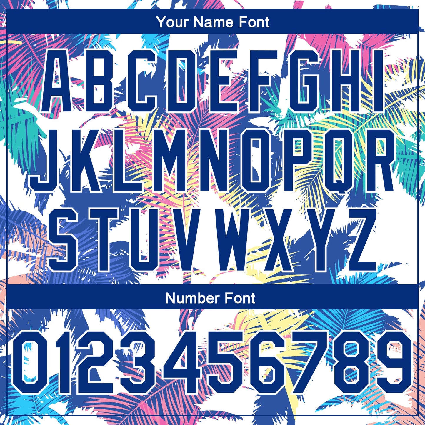 Custom White Royal 3D Pattern Tropical Hawaii Palm Trees Authentic Basketball Jersey Limited