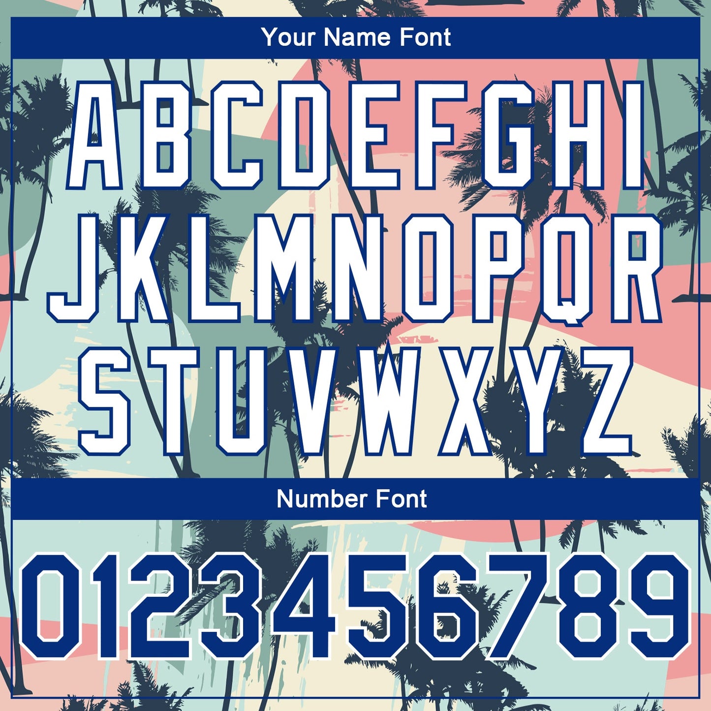 Custom Cream Royal-White 3D Pattern Tropical Hawaii Trees Authentic Basketball Jersey Limited