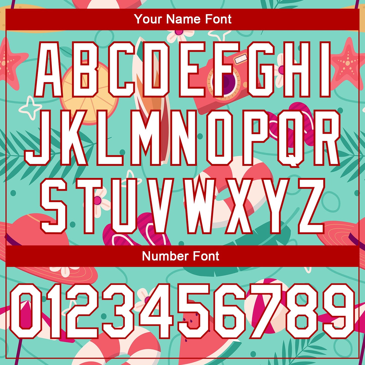 Custom Aqua White-Red 3D Pattern Tropical Hawaii Beach Authentic Basketball Jersey Limited