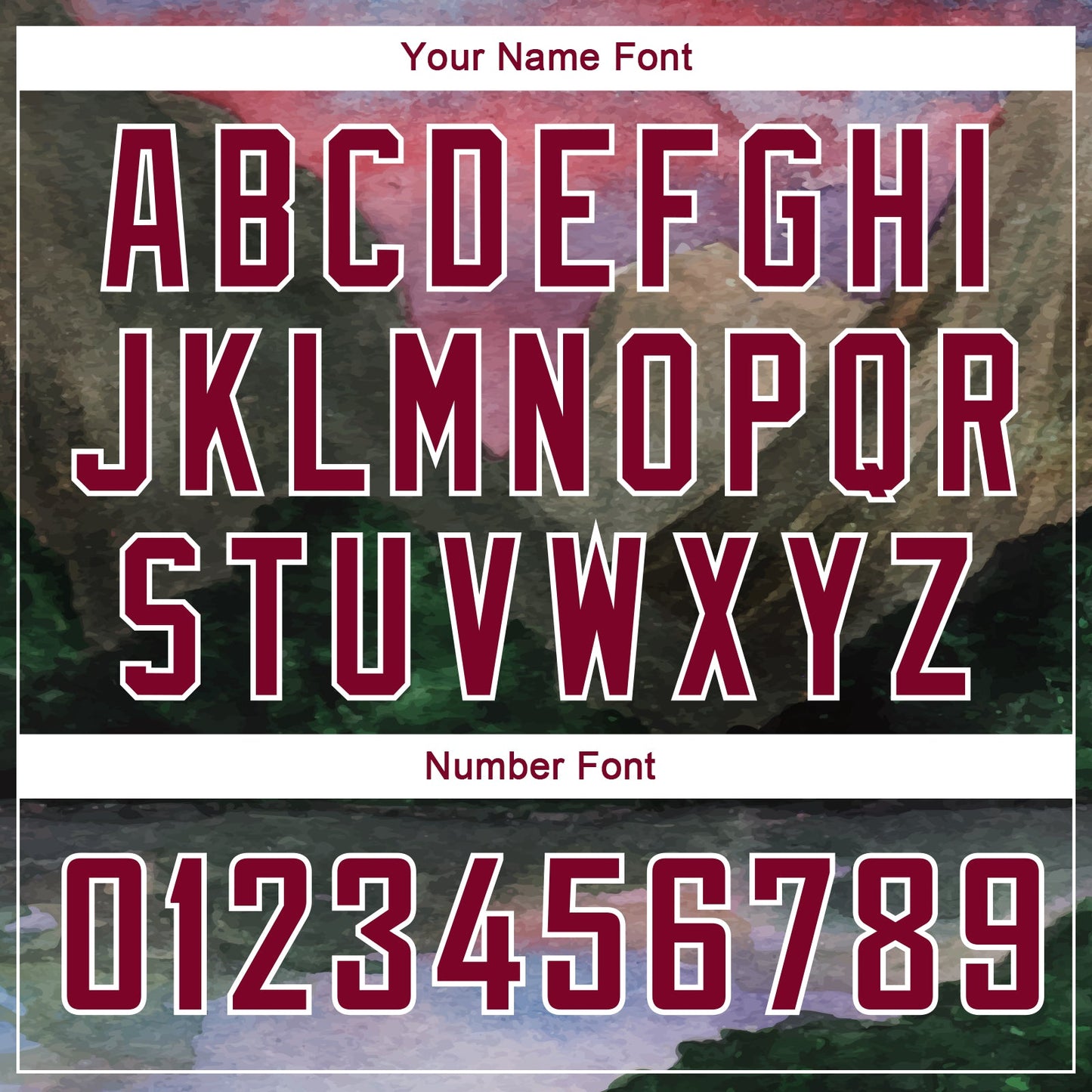 Custom White Maroon 3D Pattern Design Natural Landscape Watercolor Style Authentic Basketball Jersey Limited