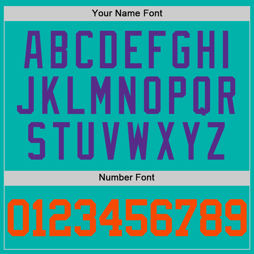 Custom Aqua Orange-Purple Authentic Basketball Jersey Limited