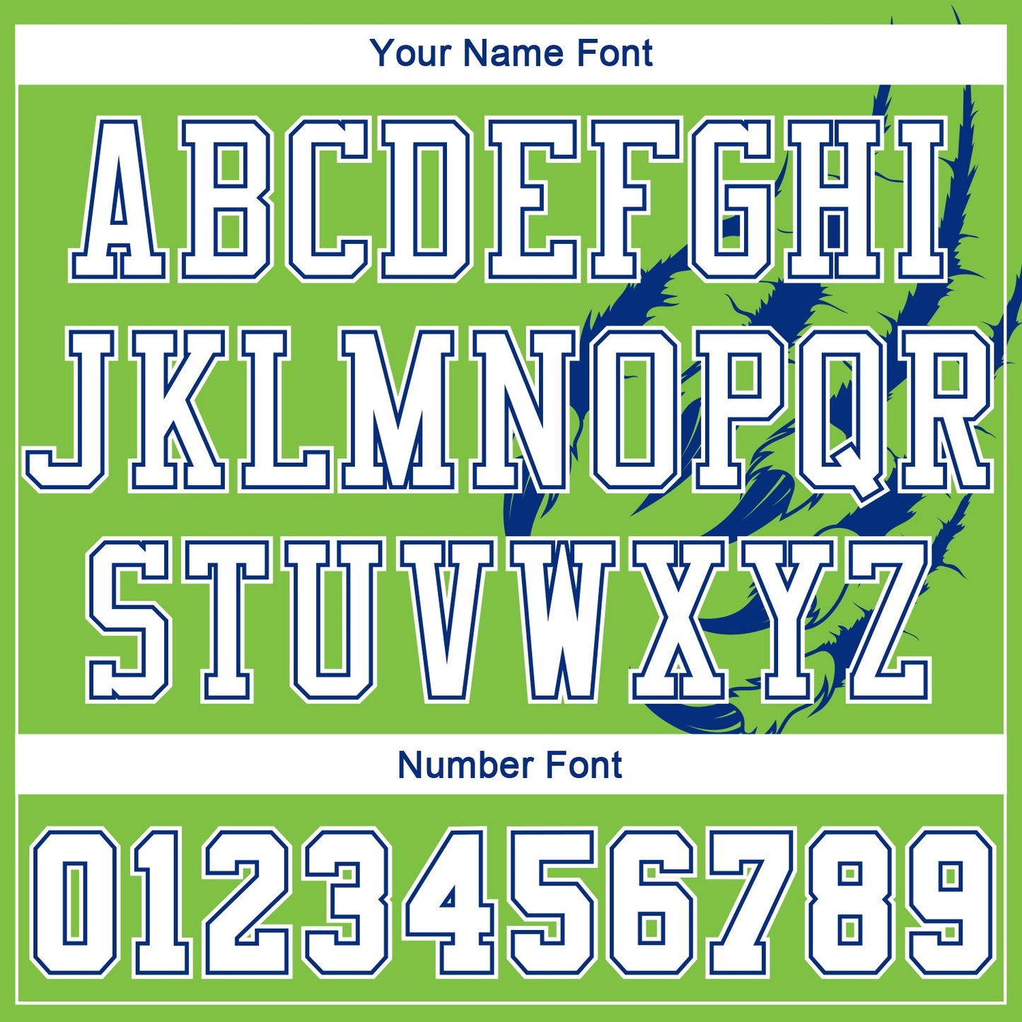 Custom Neon Green White-Royal Animals Claws Round Neck Sublimation Basketball Suit Jersey Limited