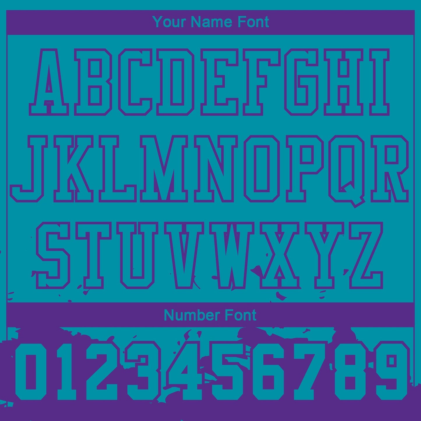 Custom Teal Purple Color Splash Round Neck Sublimation Basketball Suit Jersey Limited