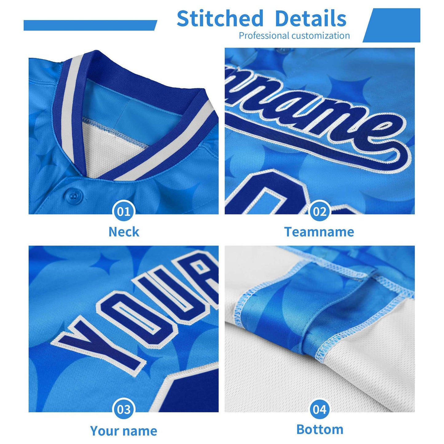 Custom Powder Blue Pink Full Button Text Graffiti Pattern Authentic Baseball Jersey Limited