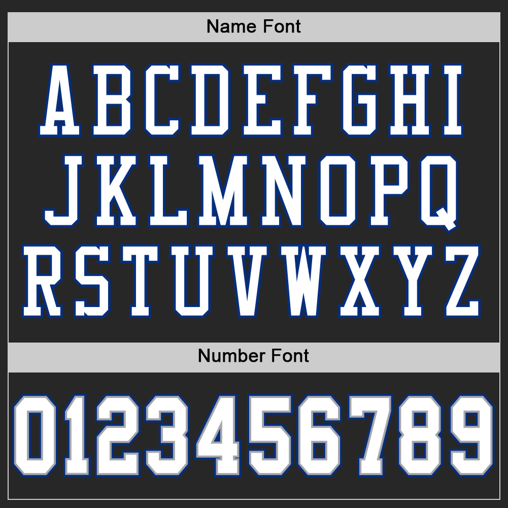 Custom Black White-Royal Mesh Authentic Throwback Football Jersey Limited