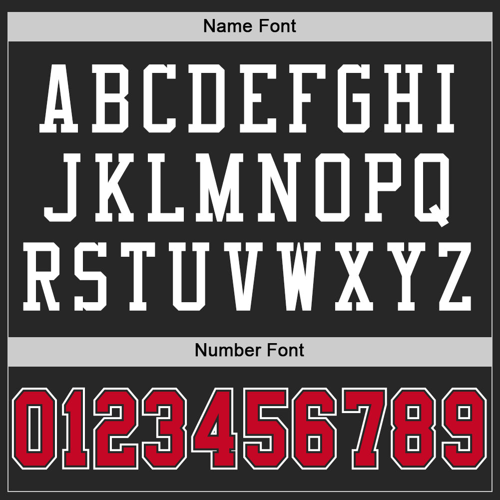 Custom Black Red-White Mesh Authentic Throwback Football Jersey Limited