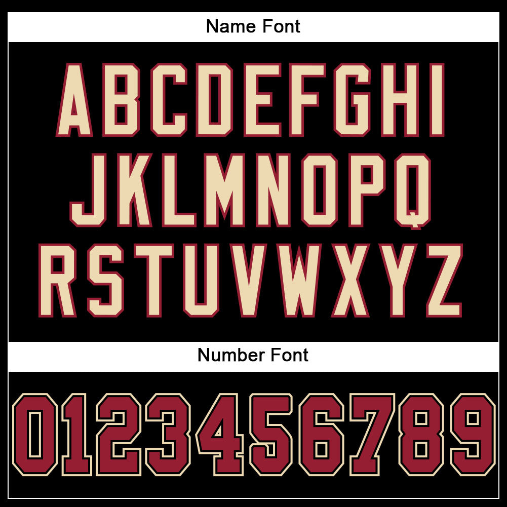 Custom Black Cardinal-Cream Mesh Authentic Football Jersey Limited