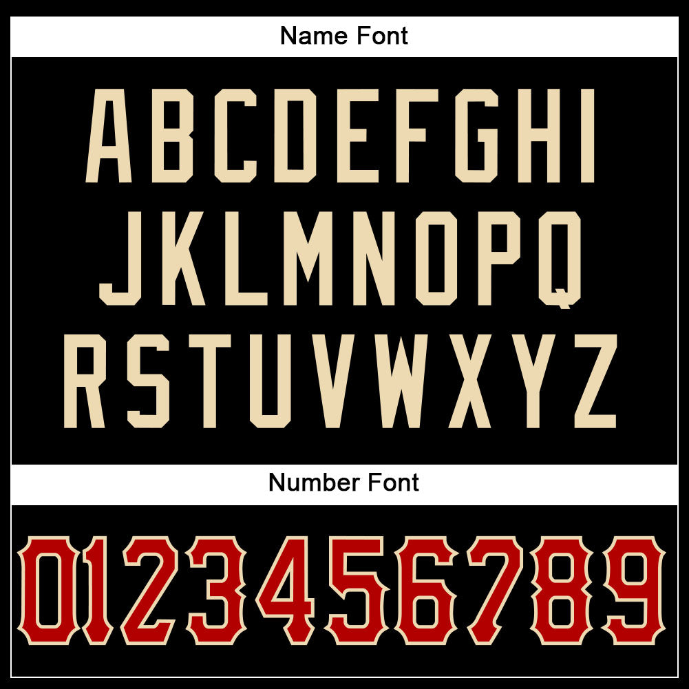 Custom Black Red-Cream Mesh Authentic Football Jersey Limited