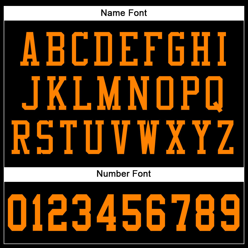 Custom Black Bay Orange Mesh Authentic Football Jersey Limited