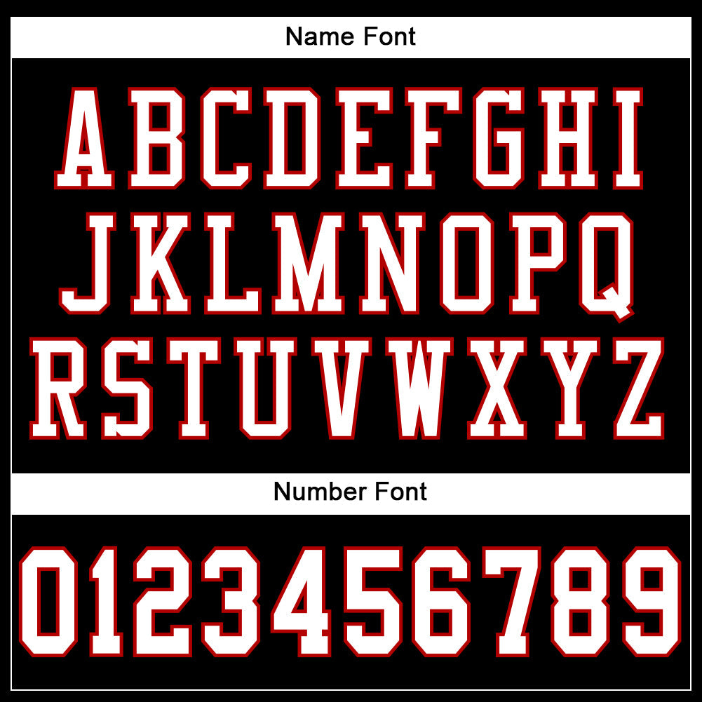 Custom Black White-Red Mesh Authentic Football Jersey Limited