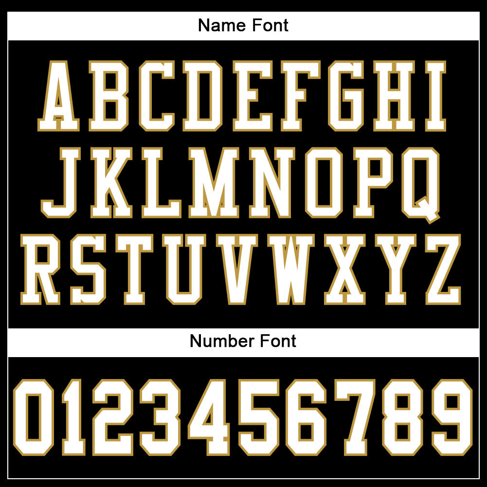 Custom Black White-Old Gold Mesh Authentic Football Jersey Limited