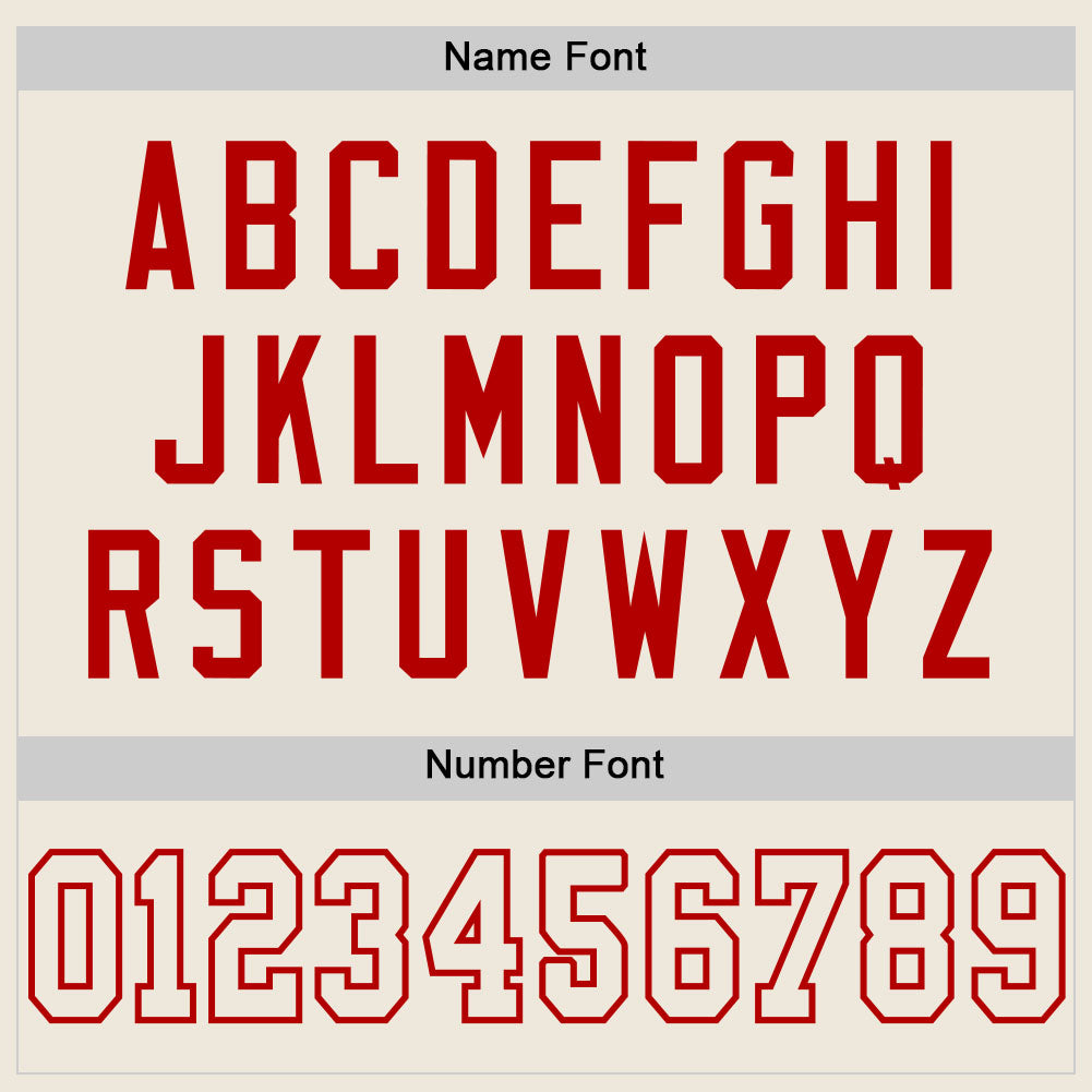 Custom Cream Cream-Red Mesh Authentic Football Jersey Limited