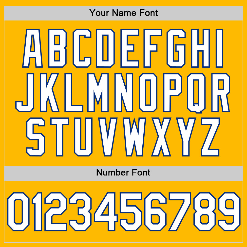 Custom Gold White-Royal Authentic Throwback Basketball Jersey Limited