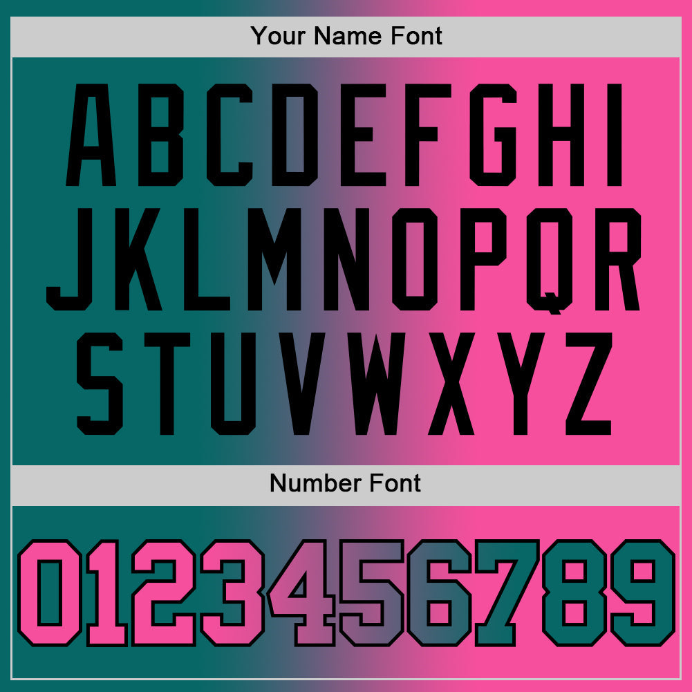 Custom Teal Pink-Black Authentic Gradient Fashion Basketball Jersey Limited