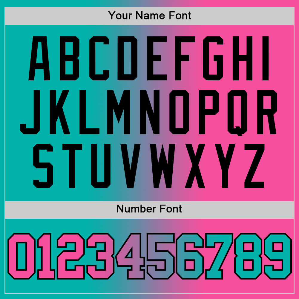 Custom Aqua Pink-Black Authentic Gradient Fashion Basketball Jersey Limited