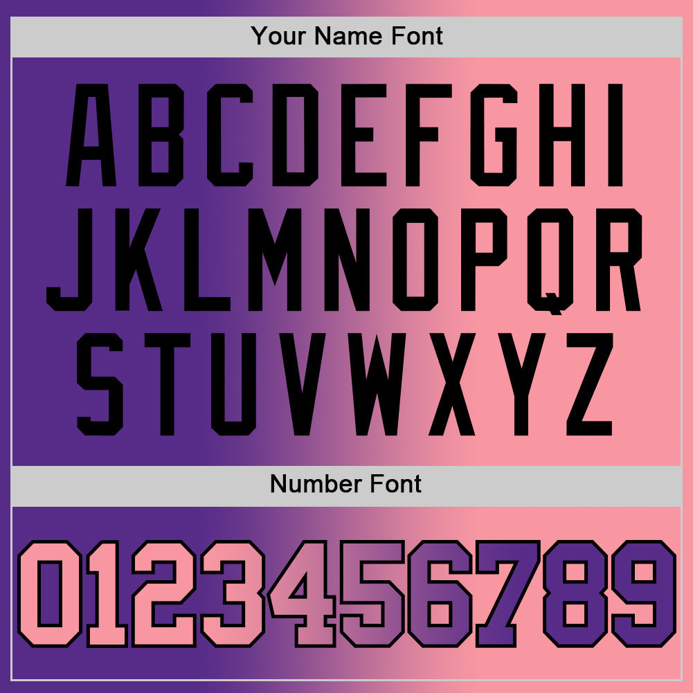 Custom Purple Medium Pink-Black Authentic Gradient Fashion Basketball Jersey Limited