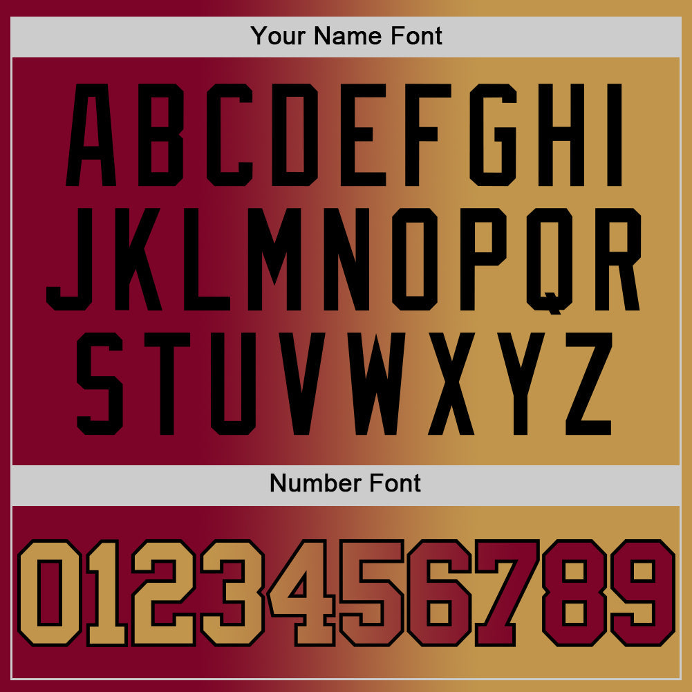 Custom Maroon Old Gold-Black Authentic Gradient Fashion Basketball Jersey Limited