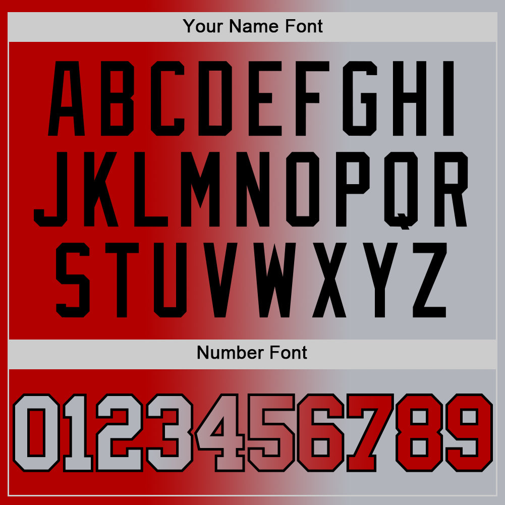 Custom Red Gray-Black Authentic Gradient Fashion Basketball Jersey Limited