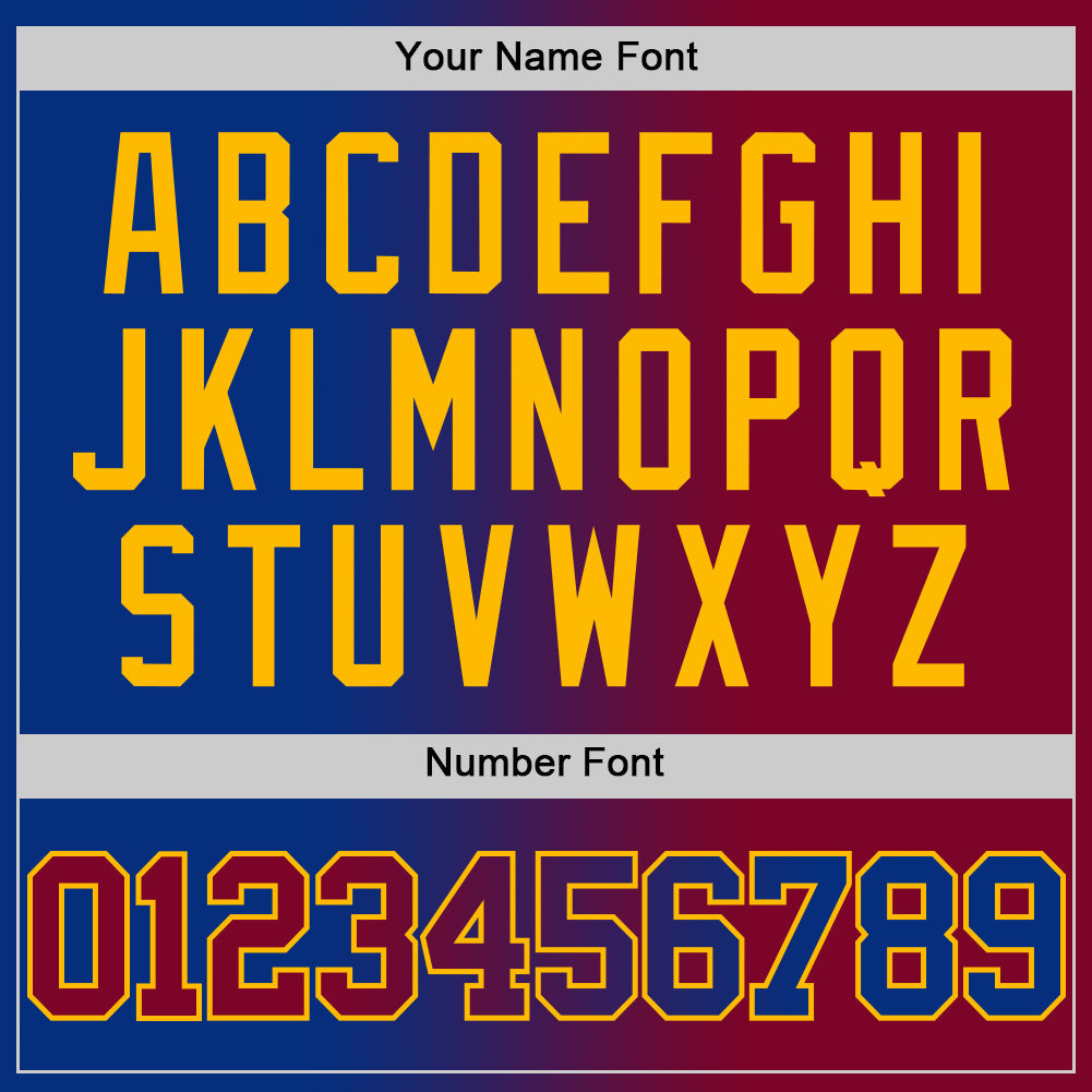 Custom Royal Maroon-Gold Authentic Gradient Fashion Basketball Jersey Limited
