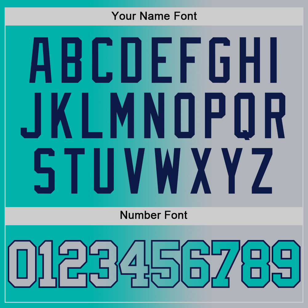 Custom Aqua Gray-Navy Authentic Gradient Fashion Basketball Jersey Limited