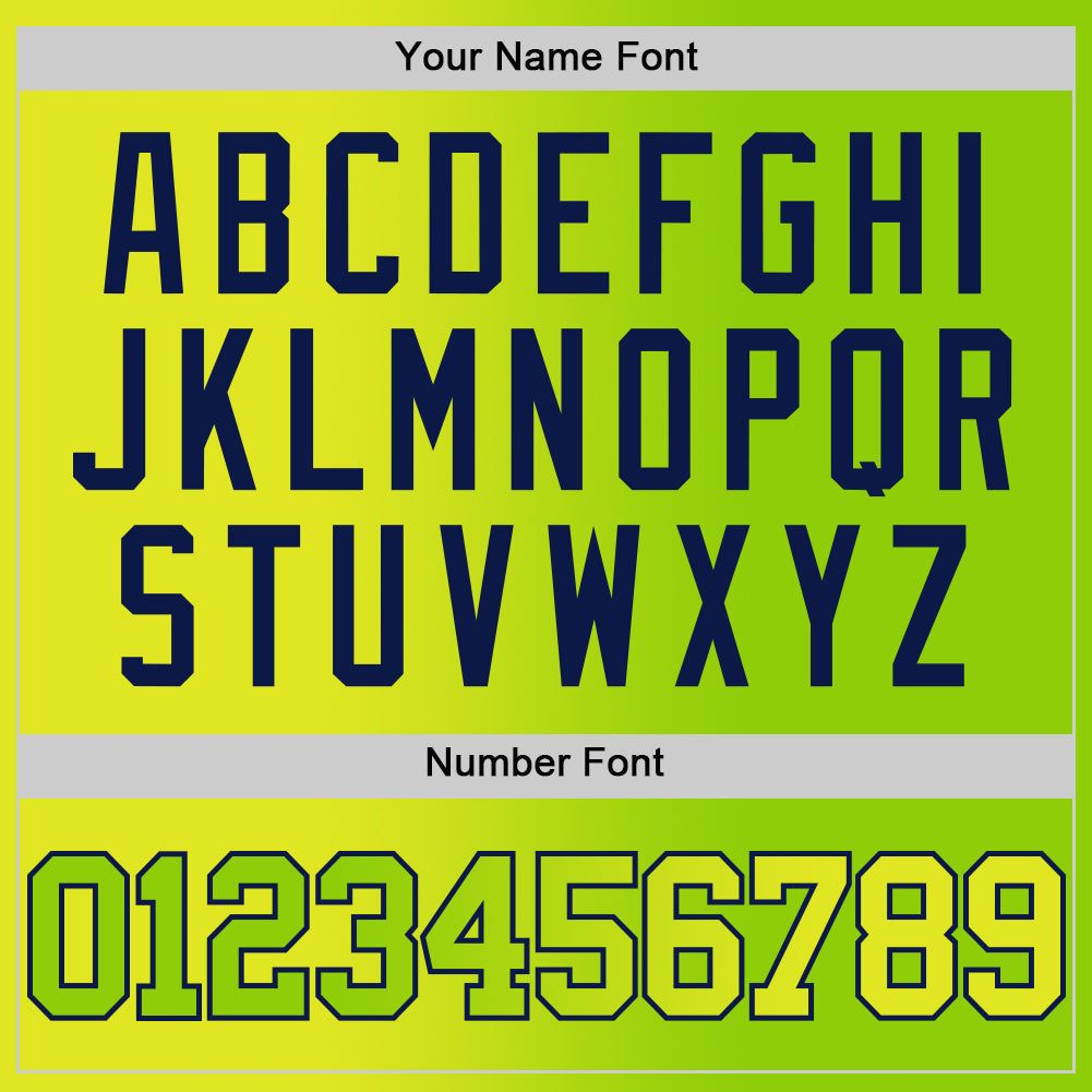 Custom Neon Yellow Neon Green-Navy Authentic Gradient Fashion Basketball Jersey Limited