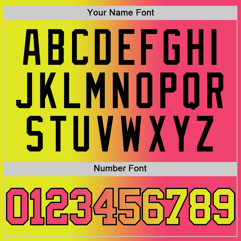 Custom Neon Yellow Neon Pink-Black Authentic Gradient Fashion Basketball Jersey Limited