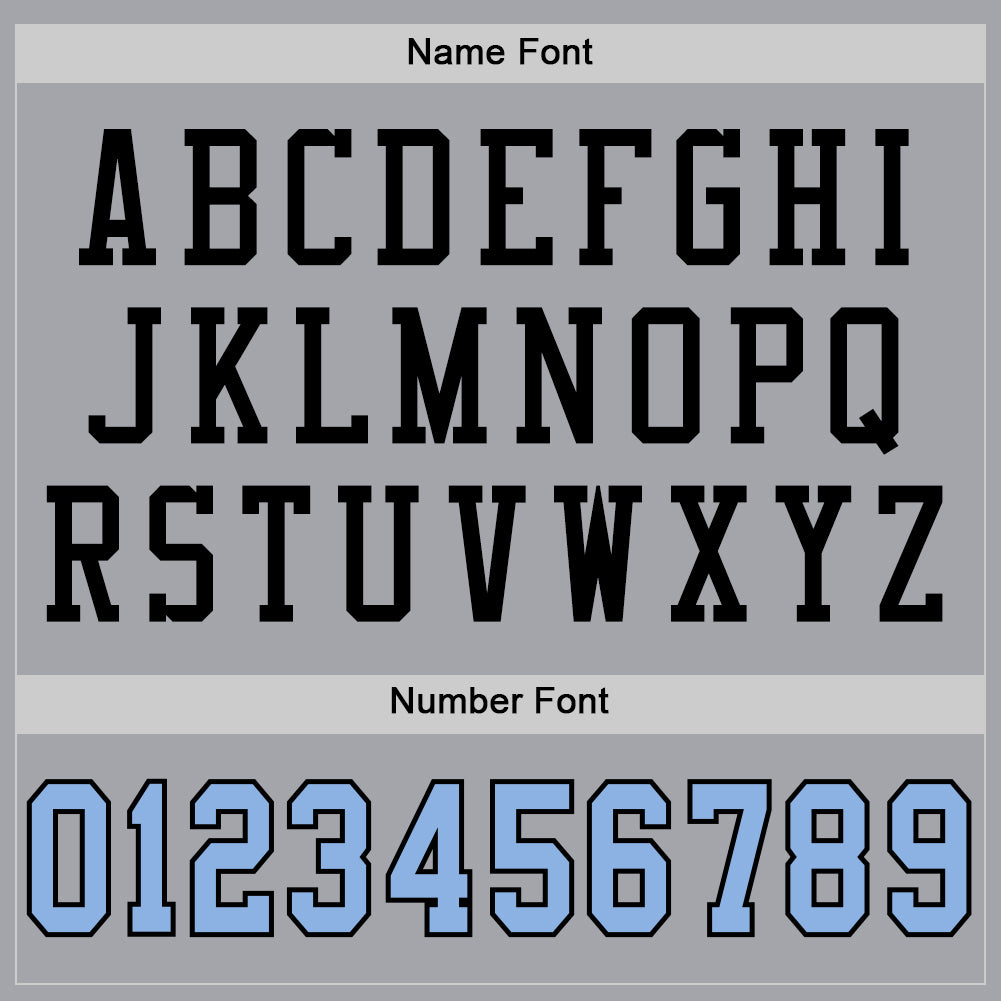 Custom Gray Light Blue-Black Mesh Authentic Football Jersey Limited