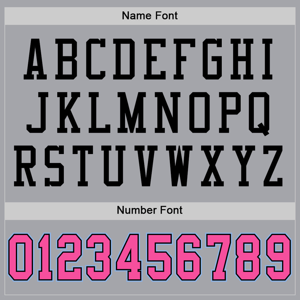 Custom Gray Pink Black-Light Blue Mesh Authentic Football Jersey Limited