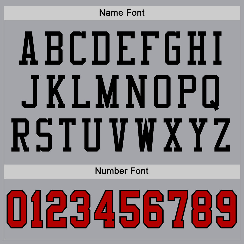 Custom Gray Red-Black Mesh Authentic Football Jersey Limited