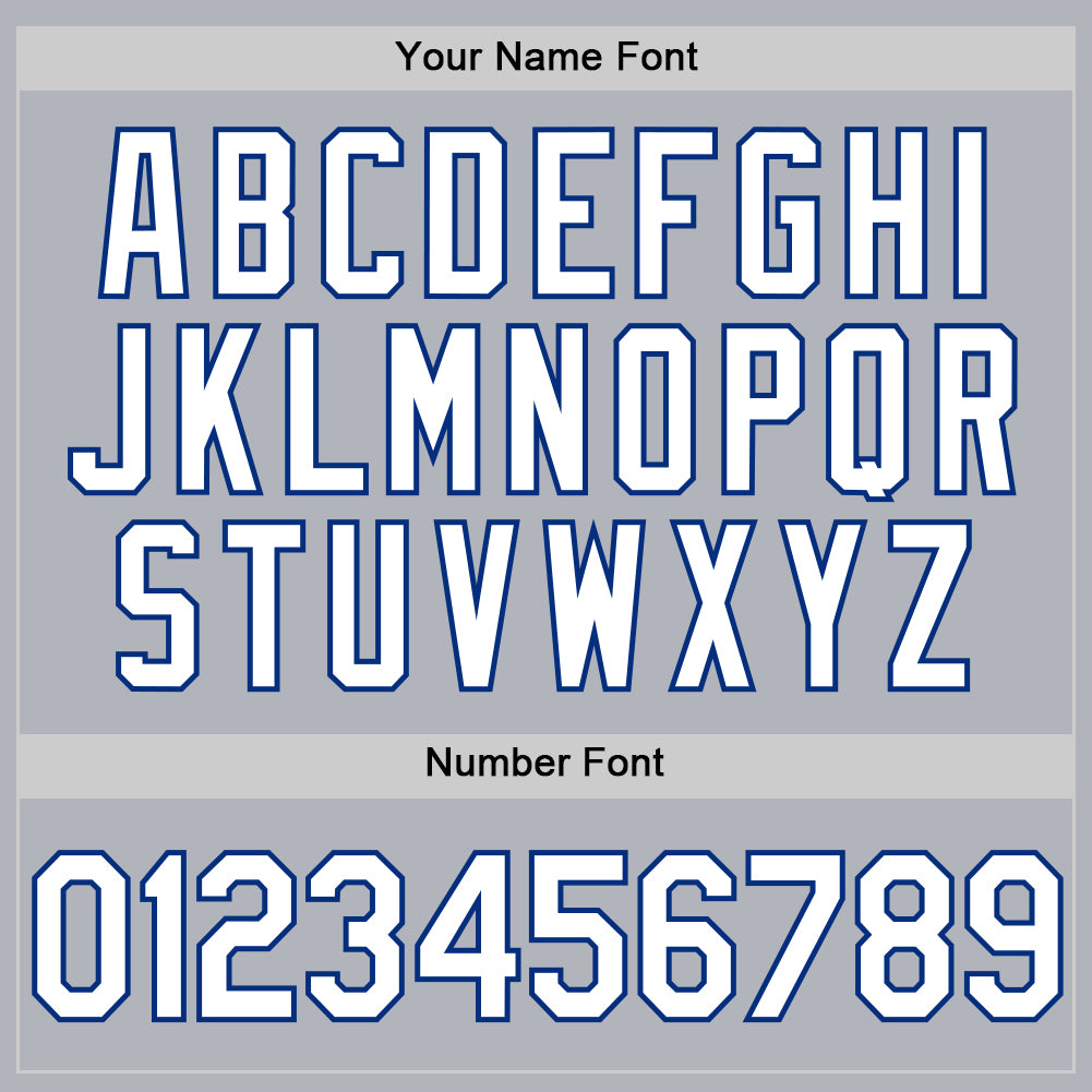 Custom Gray White-Royal Authentic Throwback Basketball Jersey Limited