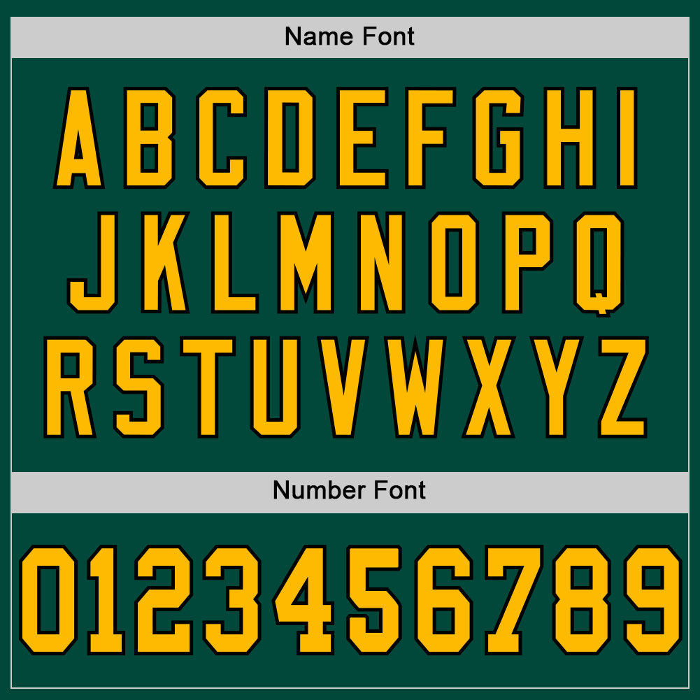 Custom Green Gold-Black Mesh Authentic Throwback Football Jersey Limited