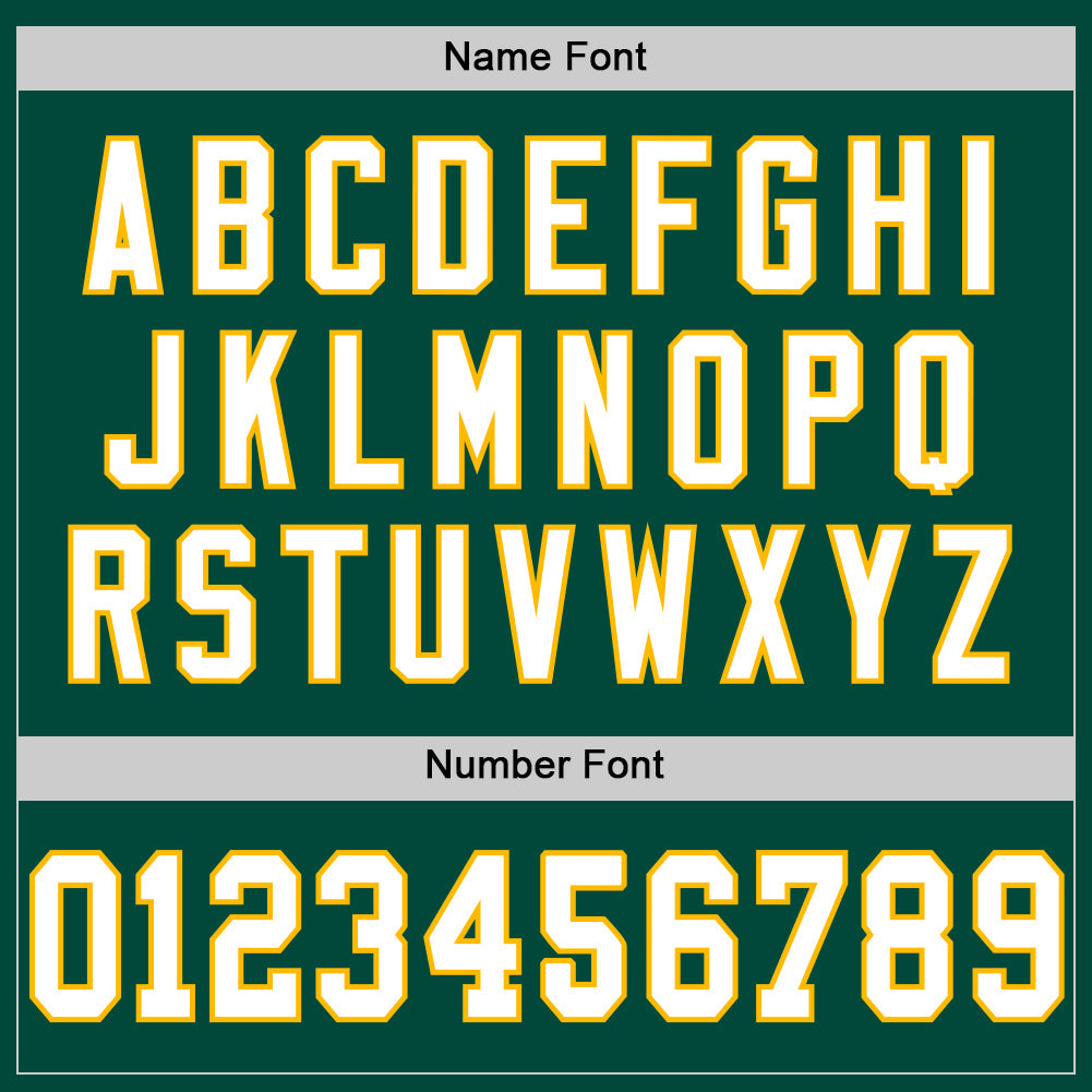 Custom Green White-Gold Mesh Authentic Throwback Football Jersey Limited