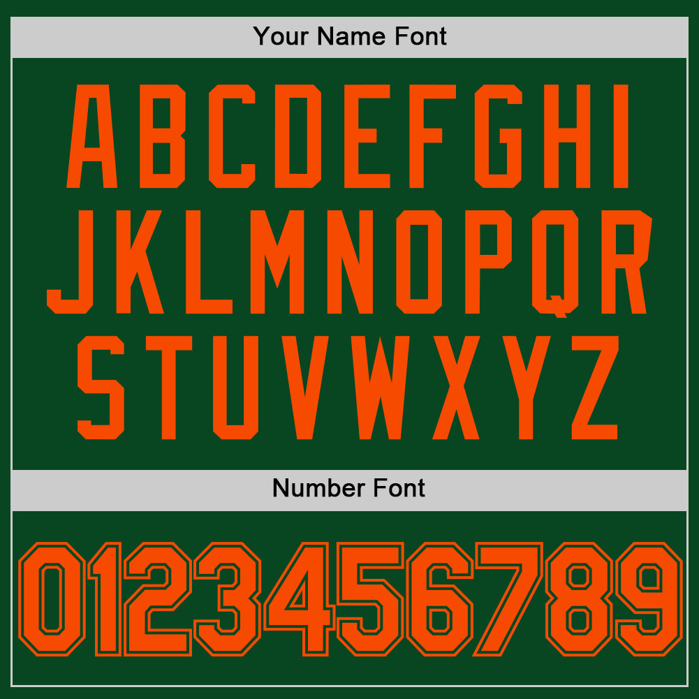 Custom Green Orange Authentic Throwback Basketball Jersey Limited