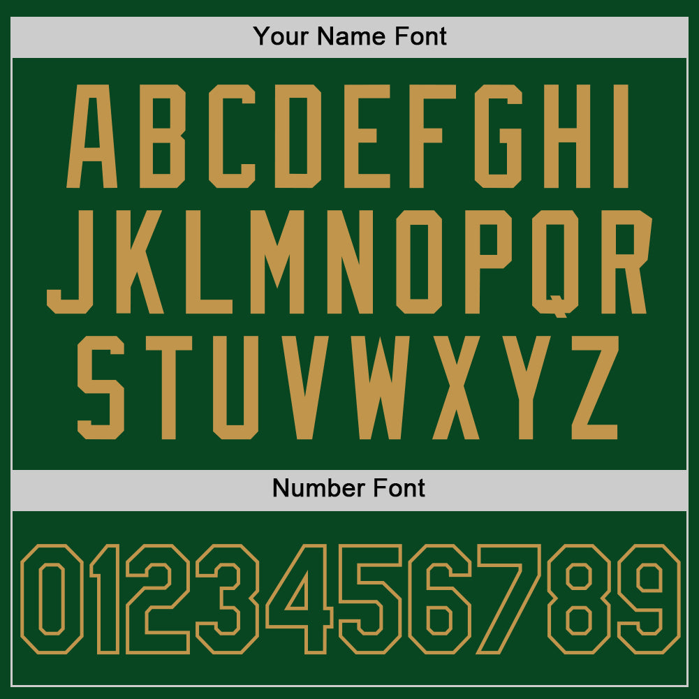 Custom Green Old Gold Authentic Throwback Basketball Jersey Limited