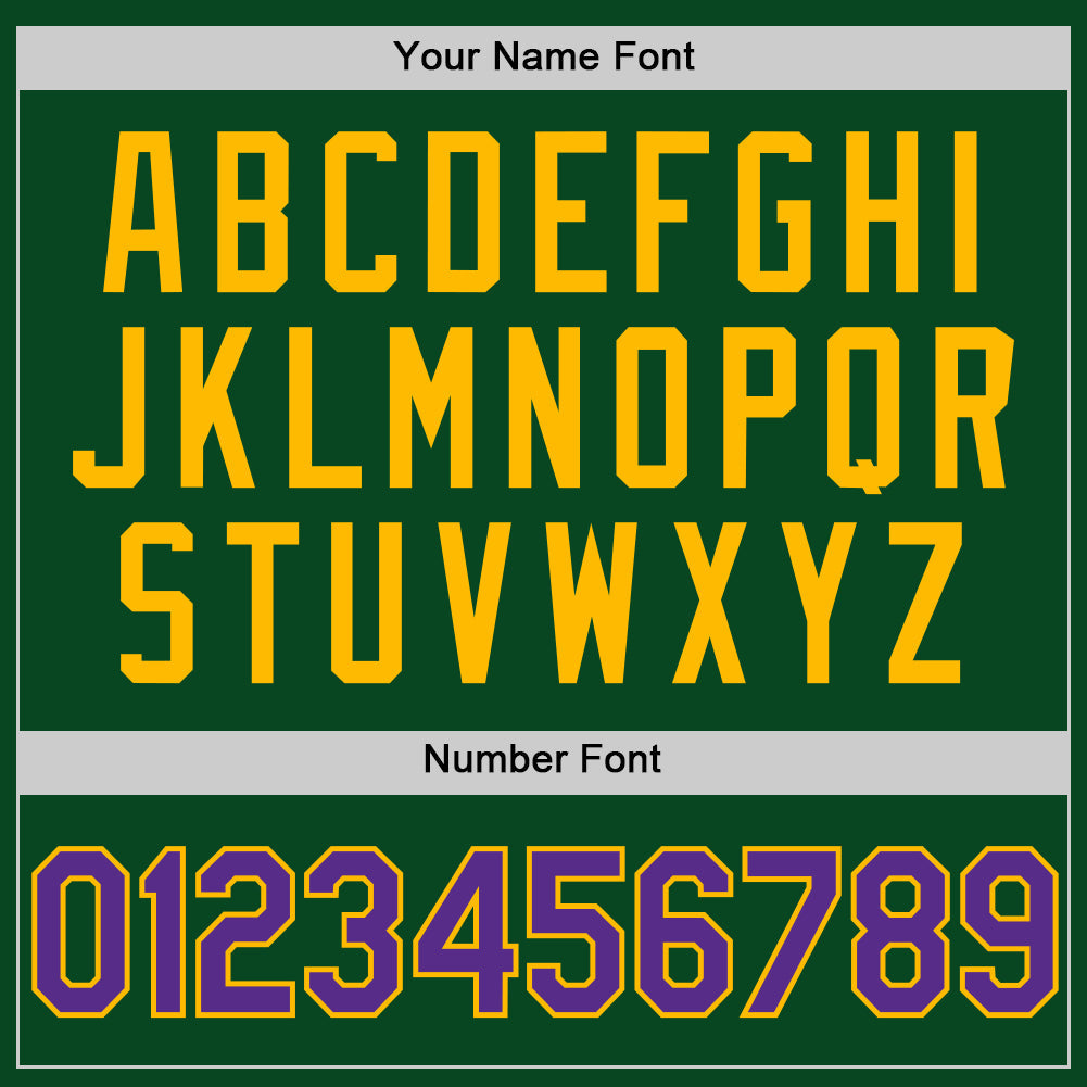 Custom Green Purple-Gold Authentic Throwback Basketball Jersey Limited