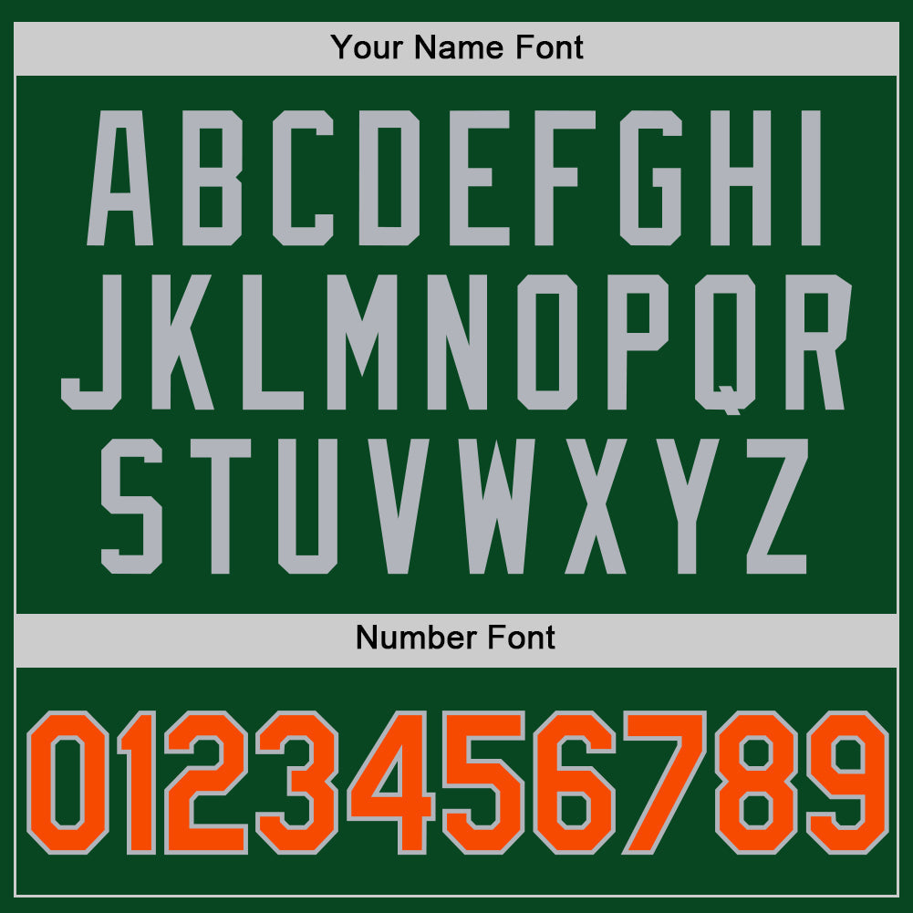 Custom Green Orange-Gray Authentic Throwback Basketball Jersey Limited