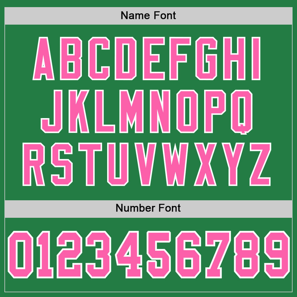 Custom Grass Green Pink-White Mesh Authentic Football Jersey Limited