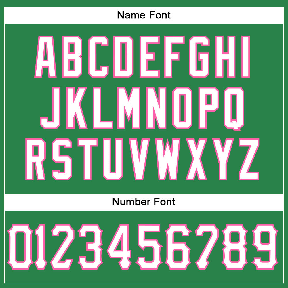 Custom Grass Green White-Pink Mesh Authentic Football Jersey Limited