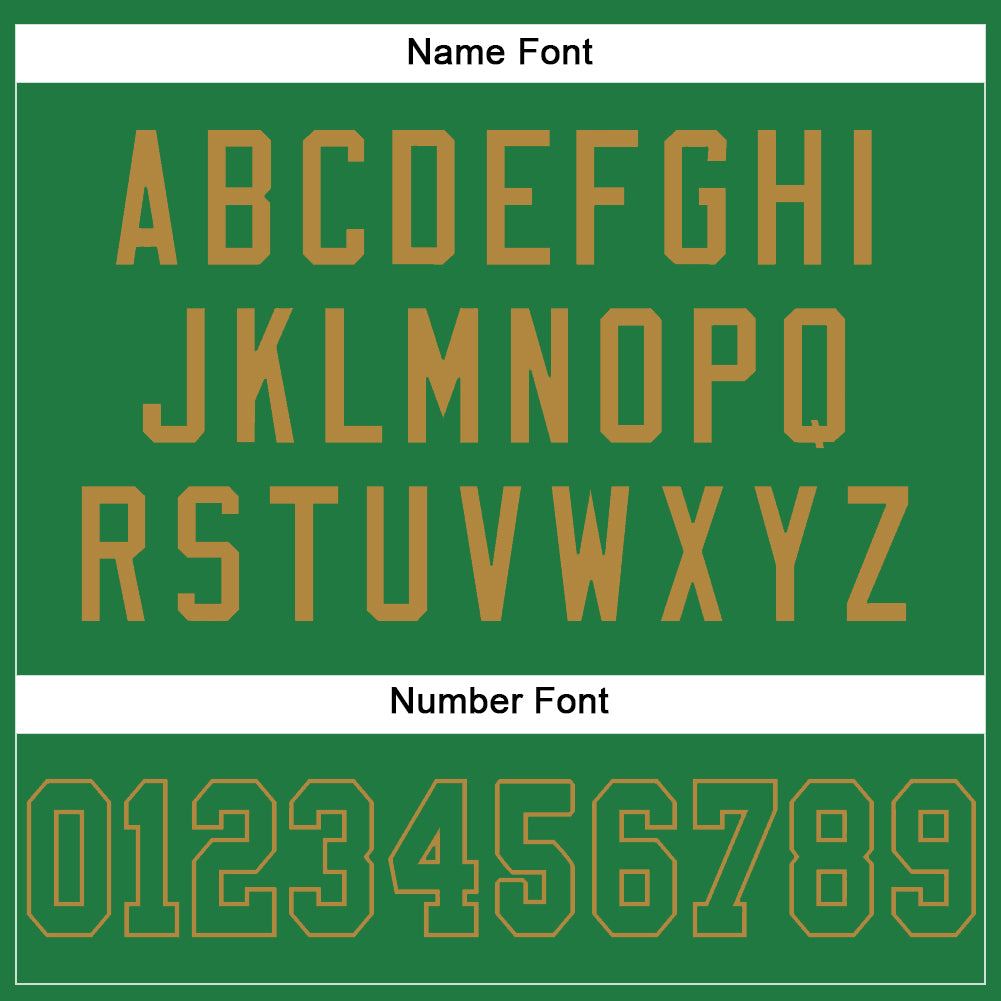 Custom Grass Green Grass Green-Old Gold Mesh Authentic Football Jersey Limited