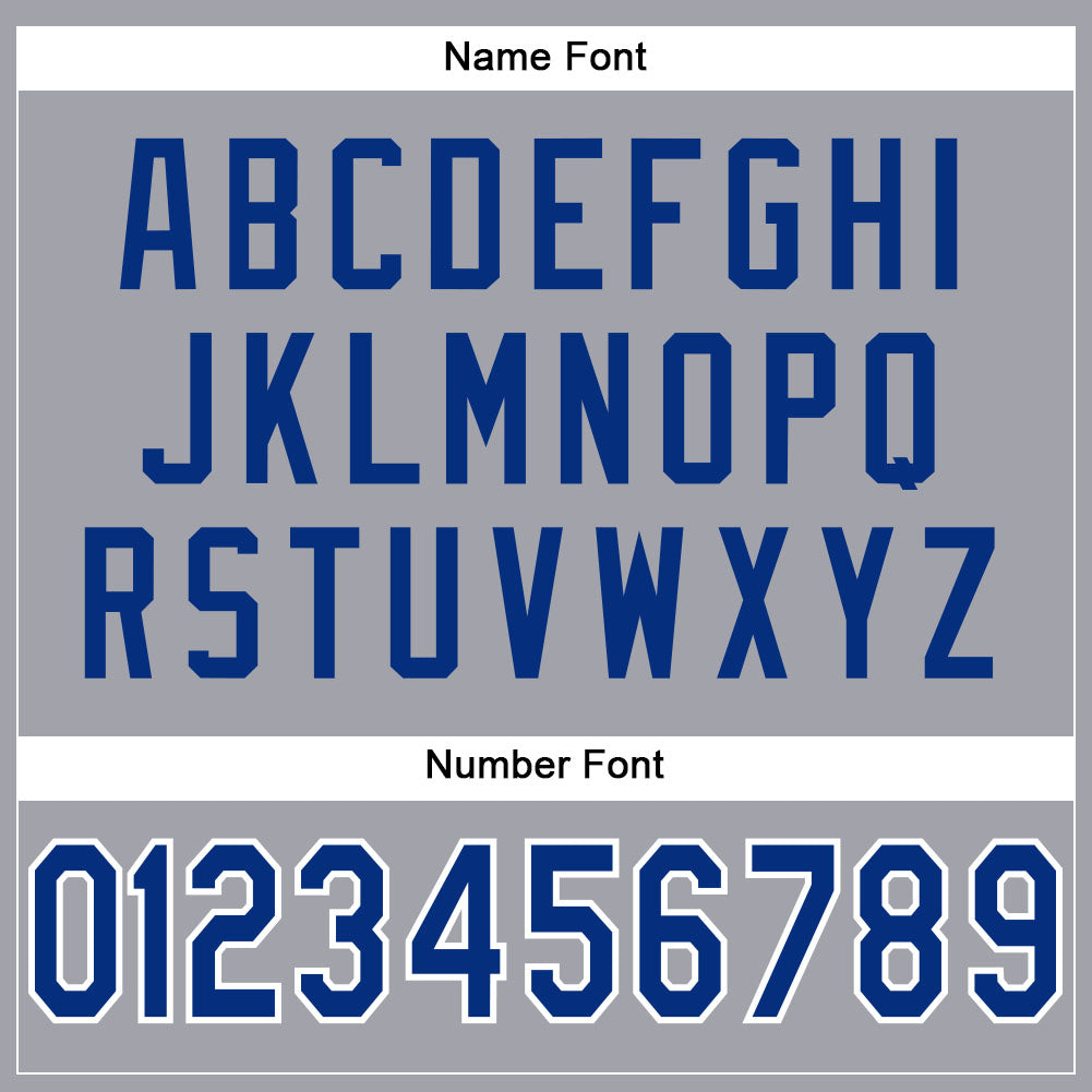 Custom Light Gray Royal-White Mesh Authentic Football Jersey Limited