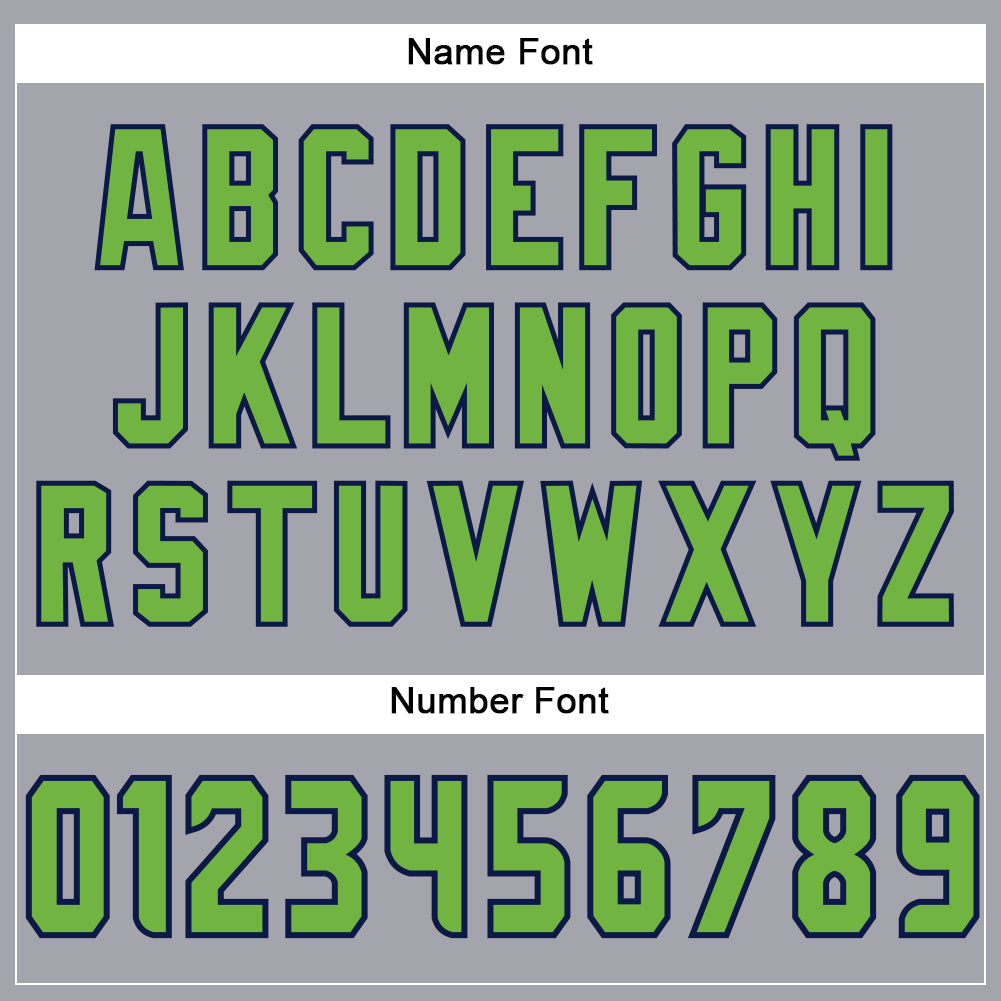 Custom Light Gray Neon Green-Navy Mesh Authentic Football Jersey Limited