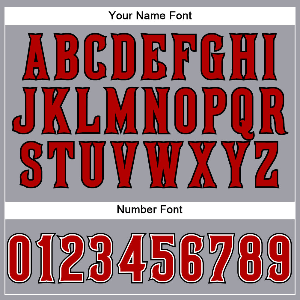 Custom Light Gray Red-Black Mesh Authentic Football Jersey Limited