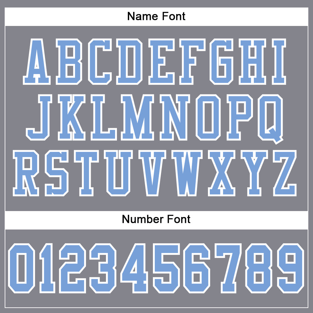 Custom Light Gray Light Blue-White Mesh Authentic Football Jersey Limited