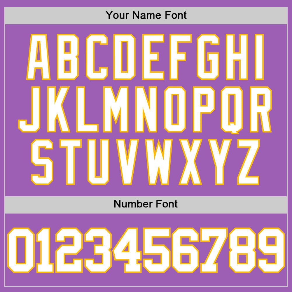 Custom Medium Purple White-Gold Authentic Basketball Jersey Limited