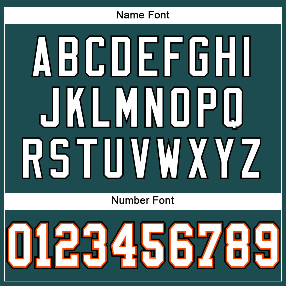 Custom Midnight Green White-Orange Mesh Authentic Football Jersey Limited