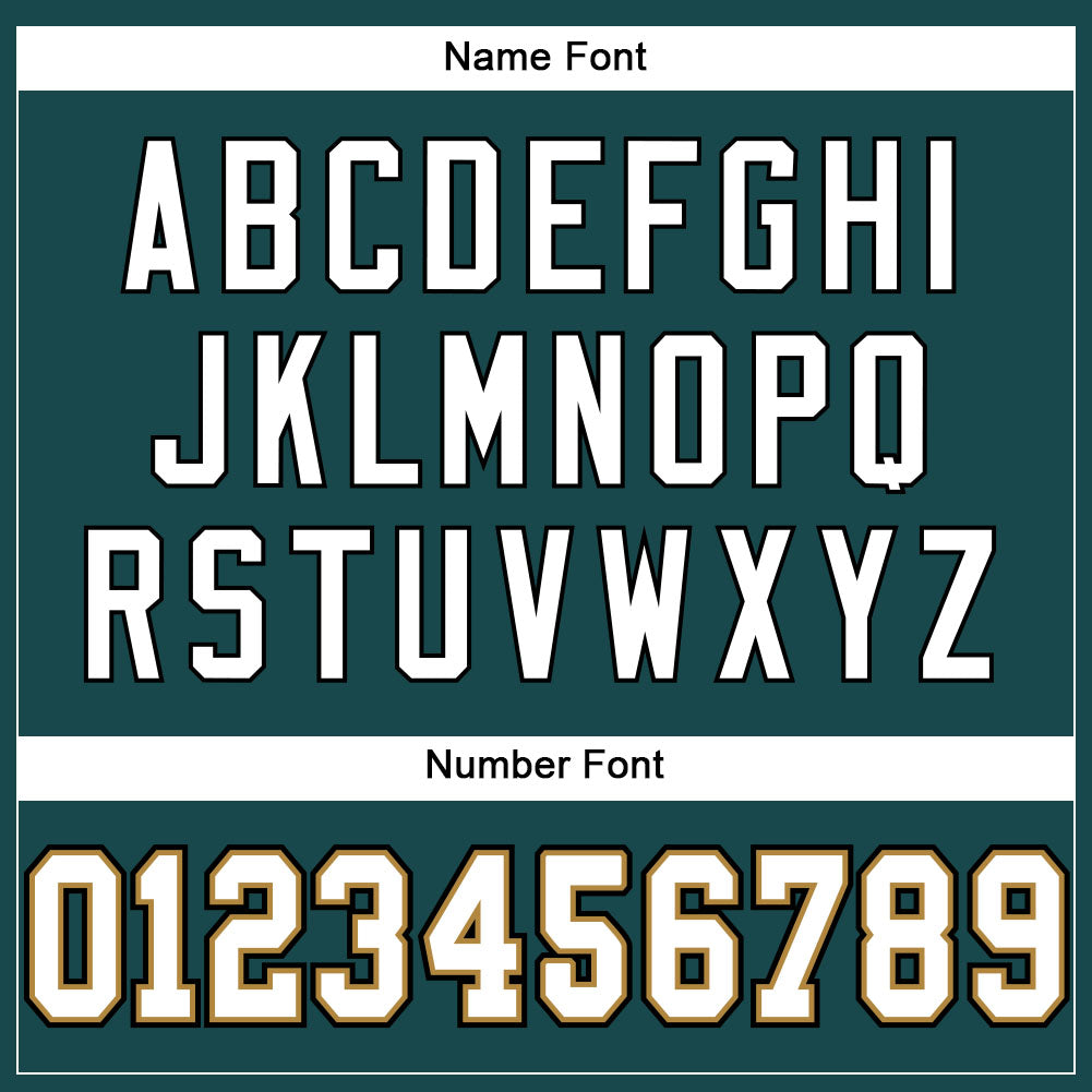 Custom Midnight Green White-Old Gold Mesh Authentic Football Jersey Limited