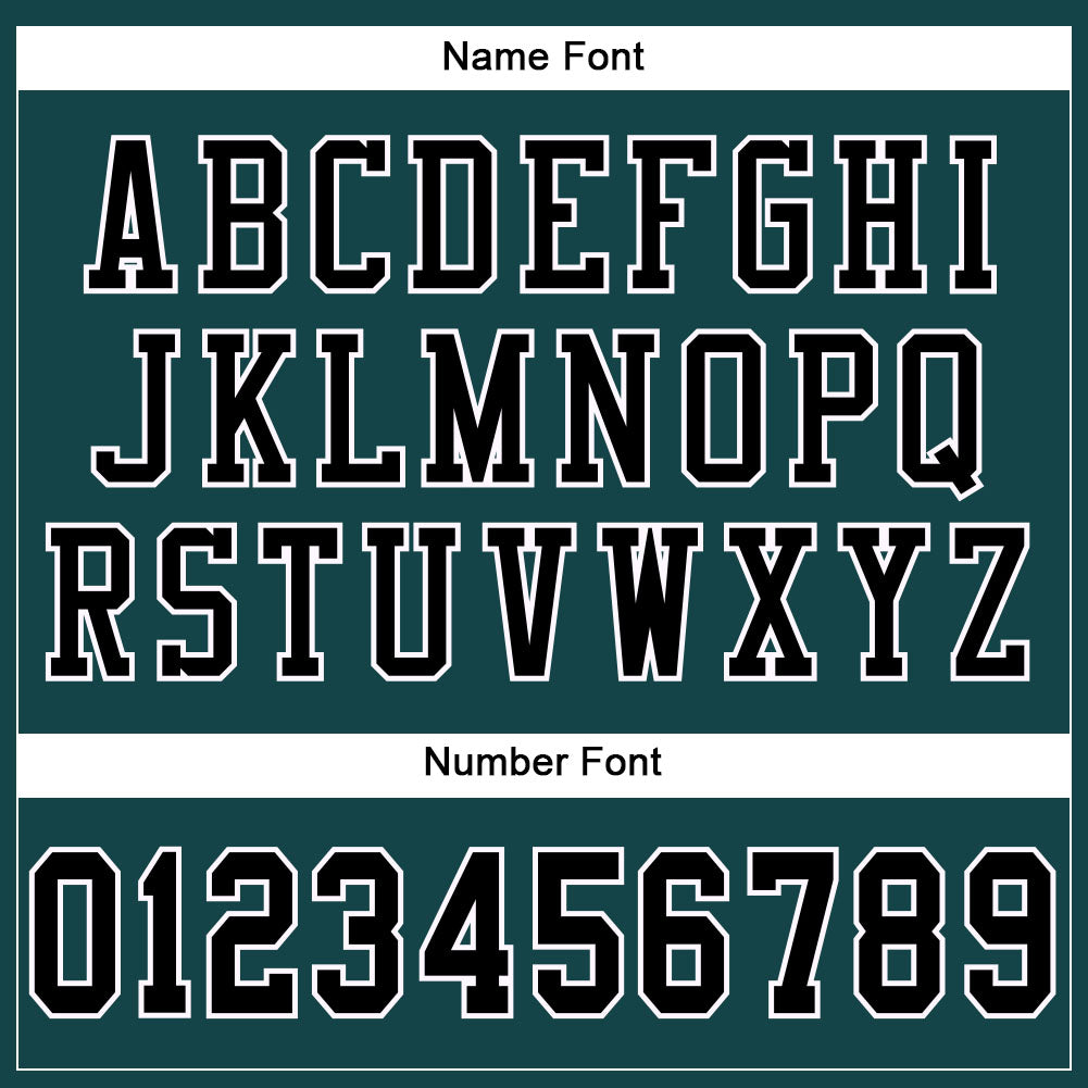 Custom Midnight Green Black-White Mesh Authentic Football Jersey Limited