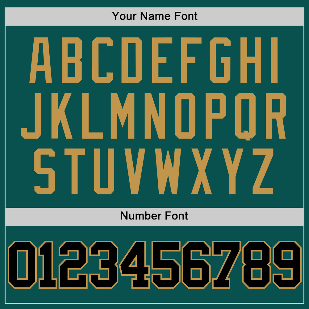 Custom Midnight Green Black-Old Gold Authentic Basketball Jersey Limited