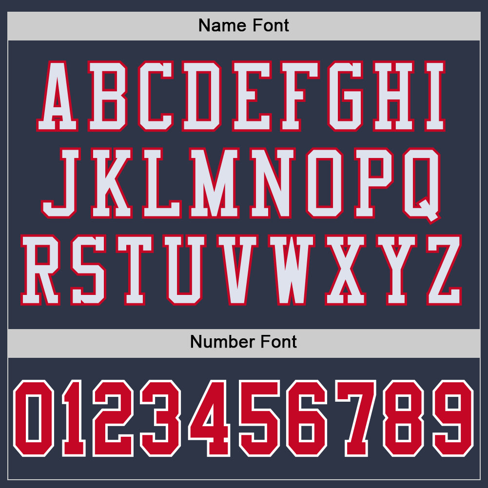 Custom Navy Red-White Mesh Authentic Throwback Football Jersey Limited